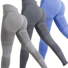 Solid Seamless Leggings Sports Fitness Yoga Running Trousers
