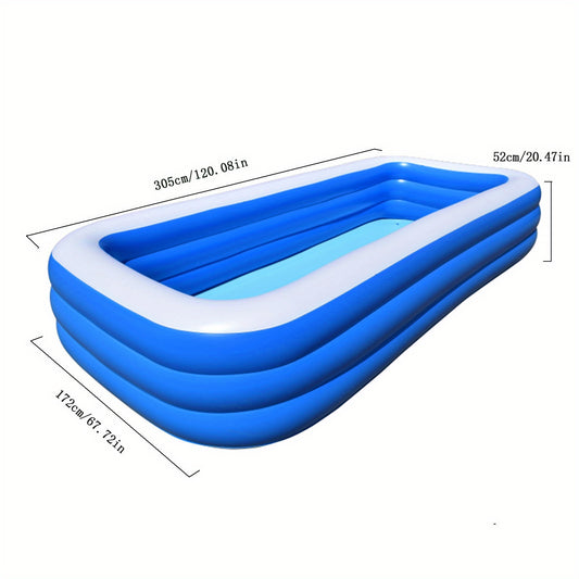 Inflatable Swimming Pool, 3.05m, Square, 5 Persons
