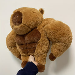 19.7in Muscle Capybara Pillow for Halloween Thanksgiving Christmas
