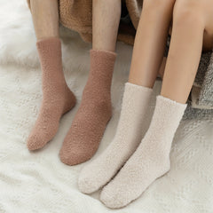 6 Pairs Fuzzy Socks Comfy Warm Mid Tube Women's Stockings