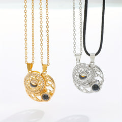 Sun Moon Necklace Magnetic Chain Jewelry Gift For Girls