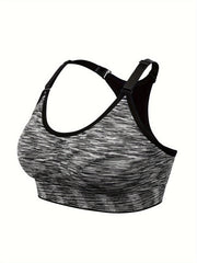 Colorblock Sports Bra Push Up Running Workout Lingerie