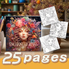 ENASUE Flower Fairies' Wonderland Coloring Book for Adults - 25 Pages