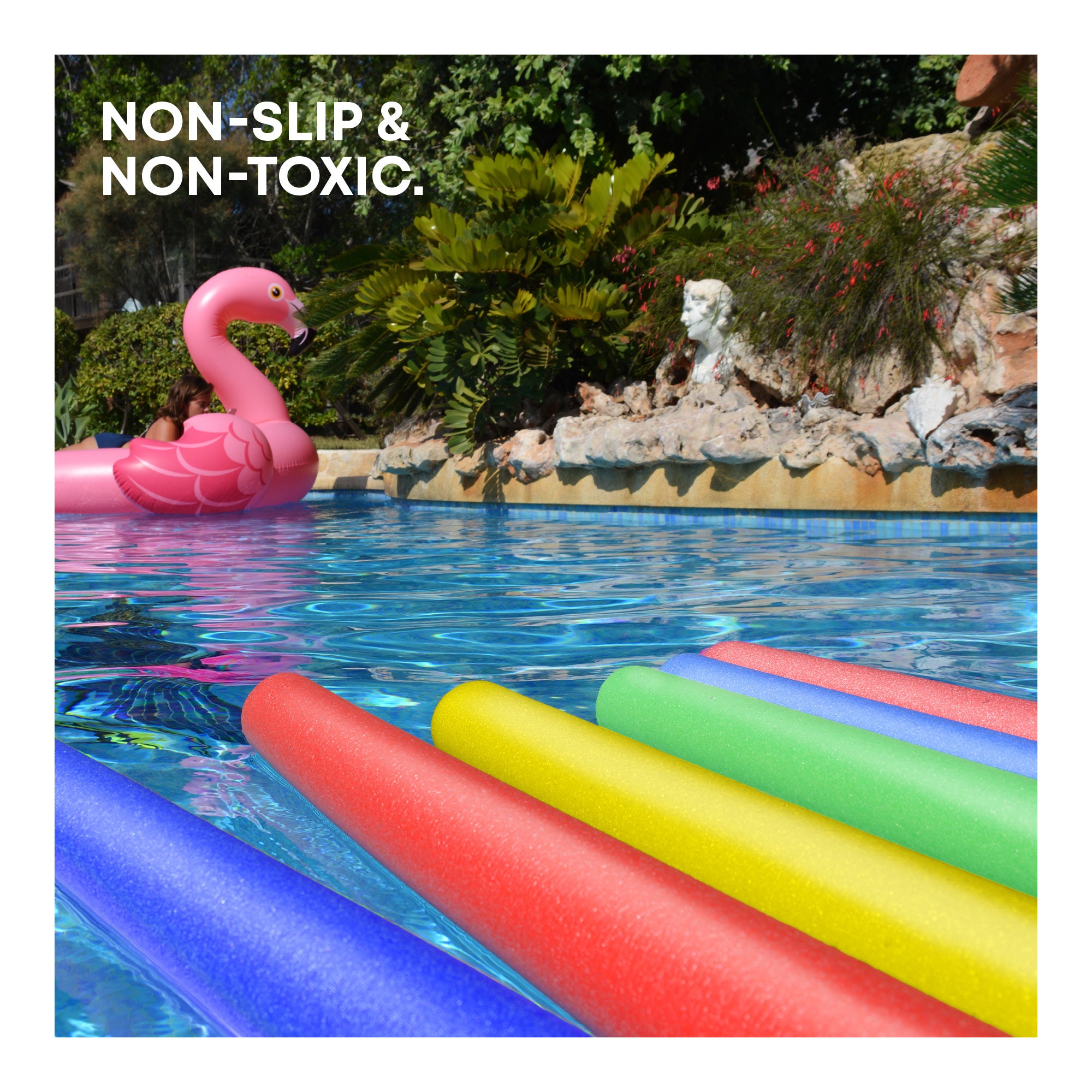 Hillington Set of 2 Pool Noodles 1.5m Long Assorted Colors Swimming Aid