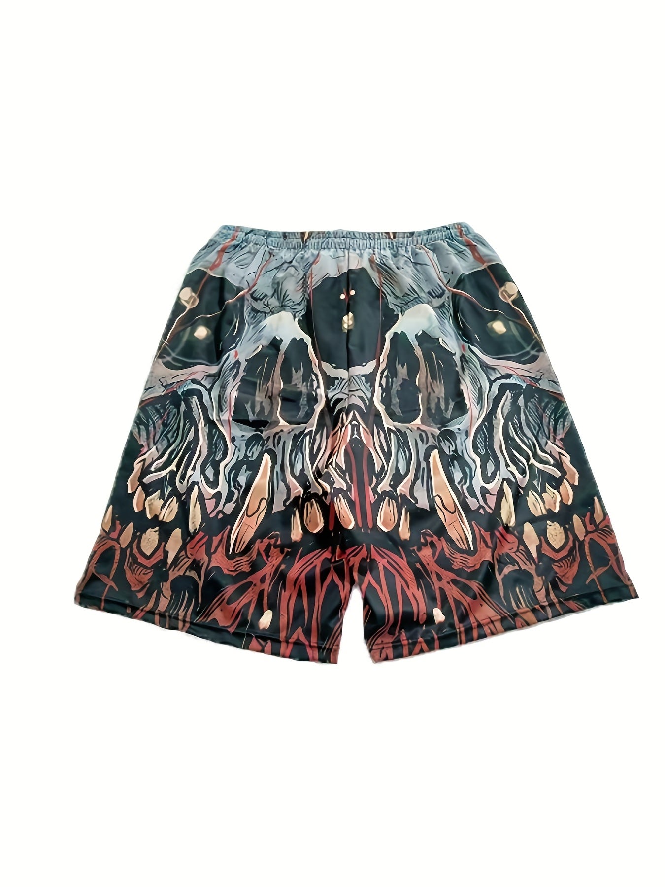 Men's Skull Graphic Shorts - Casual Summer Outfit