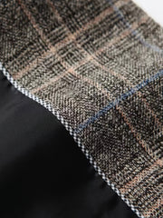 Men's Casual Plaid Striped Thin Business Suit