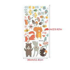 Whimsical Forest Animal Party Wall Stickers for Kids Room Decor