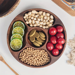 Wooden Fruit Tray Outdoor Serving Platter for Picnics and Weddings