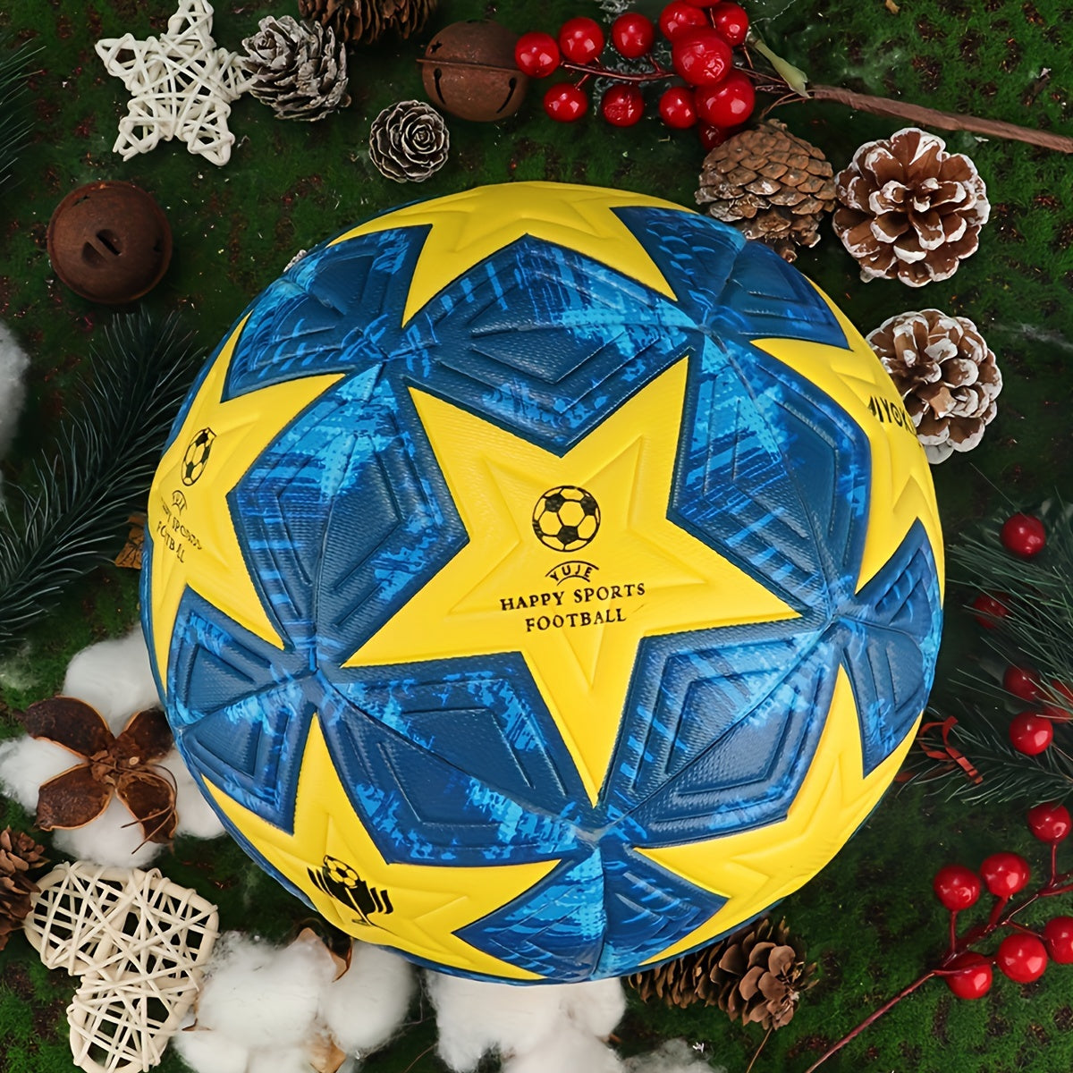 PU Leather Seamless Soccer Ball Standard Size 5 Game Weight Durable Football