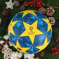 PU Leather Seamless Soccer Ball Standard Size 5 Game Weight Durable Football