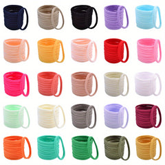 25pcs Girl's Hair Loop Set, 8-13cm, Multiple Headwear Accessories