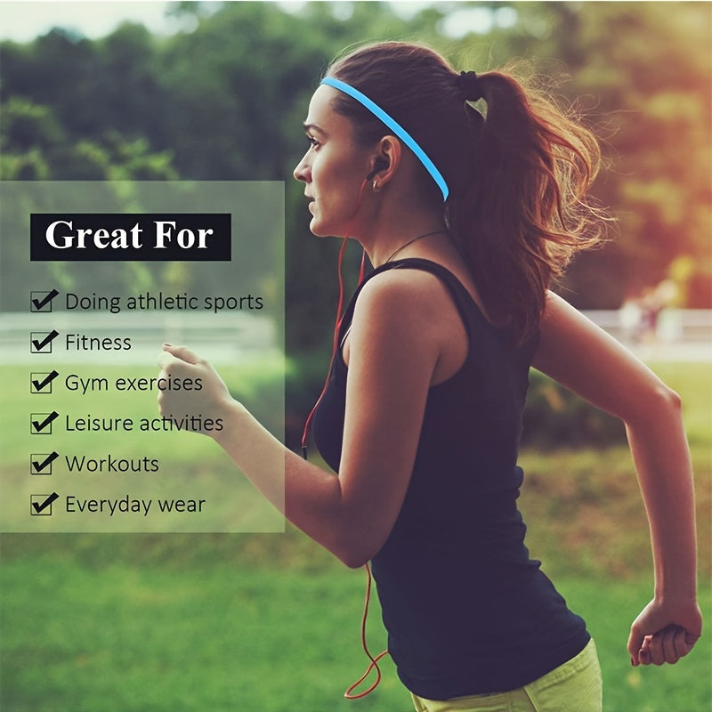 3pcs Men's Sports Headbands Woven Polyester Non slip Workout