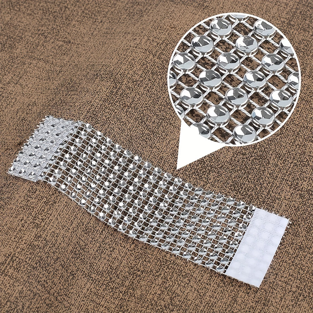 24pcs Rhinestone Napkin Rings Bulk for Dinner Parties, Weddings
