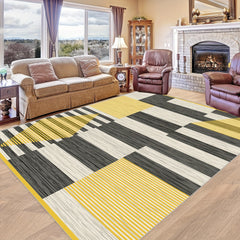 Geometric Line Patterned Carpet for Living Room, Dining Room & Office