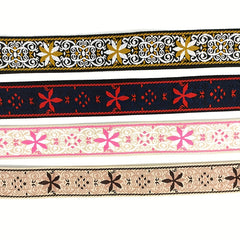Retro Flower Pattern Bag Strap Replacement Adjustable Shoulder Bag Strap