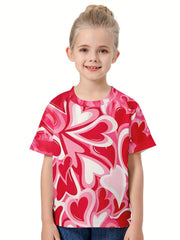 Tie Dye Clover Print 3D T-Shirt for Boys Girls Sports Gift