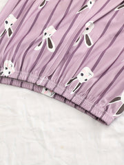 Rabbit Pattern Pajama Set