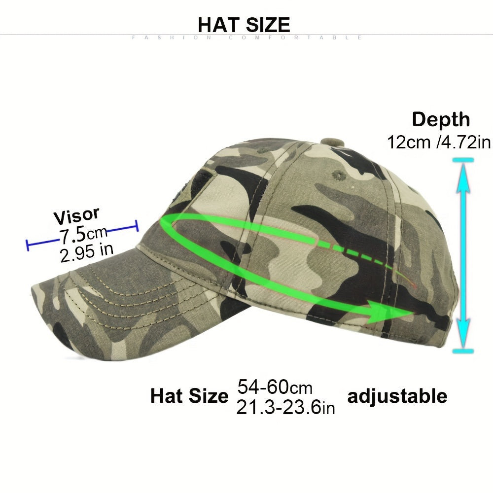 Brazil Flag Camo Army Cap Curved Brim Climbing Sunshade Cap