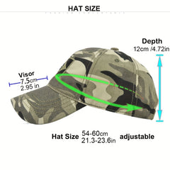 Brazil Flag Camo Army Cap Curved Brim Climbing Sunshade Cap