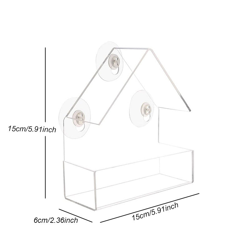 Acrylic Bird Feeder Cage for Garden