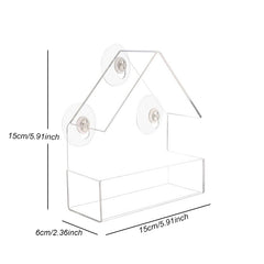 Acrylic Bird Feeder Cage for Garden