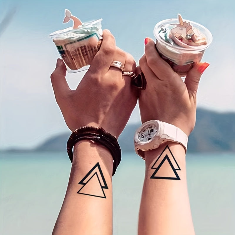 Triangle Couple Sisters Waterproof Tattoo Sticker