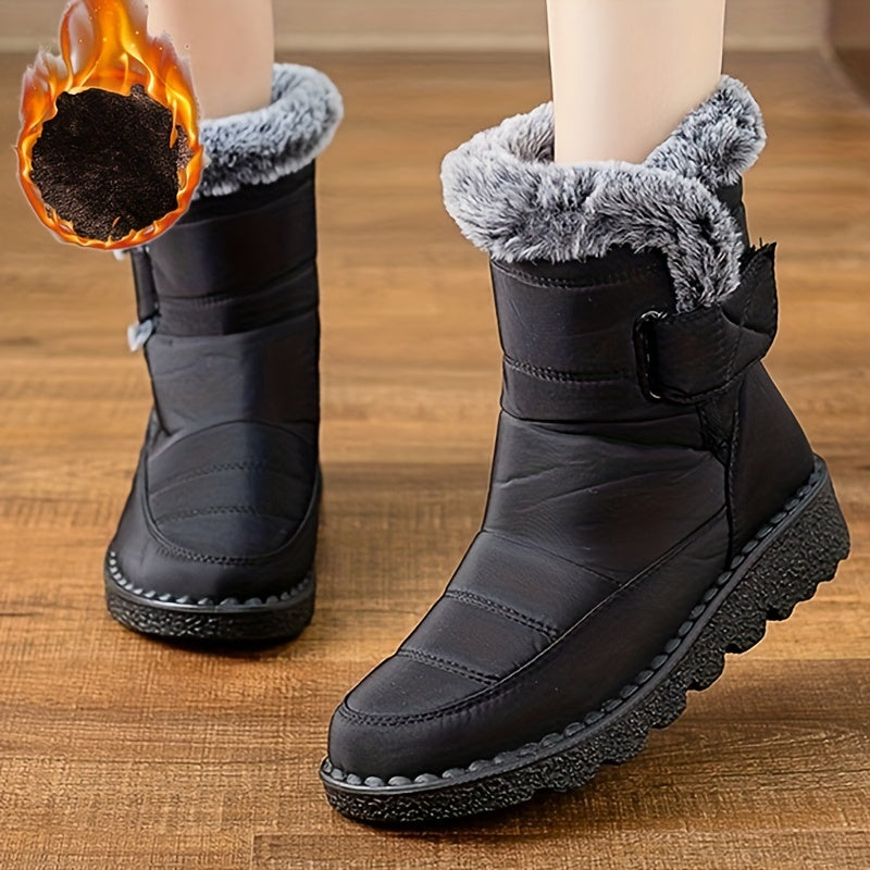 Women's Winter Snow Boots Waterproof Ankle Warm Slip on Outdoor Boots