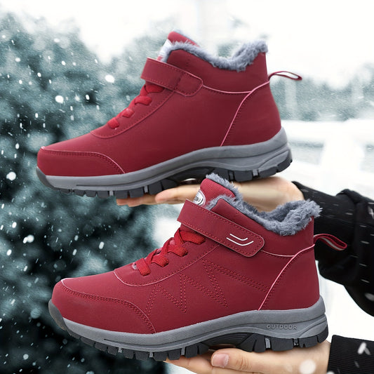 Fur Lined Thermal Snow Boots Slip On Warm Winter Boots