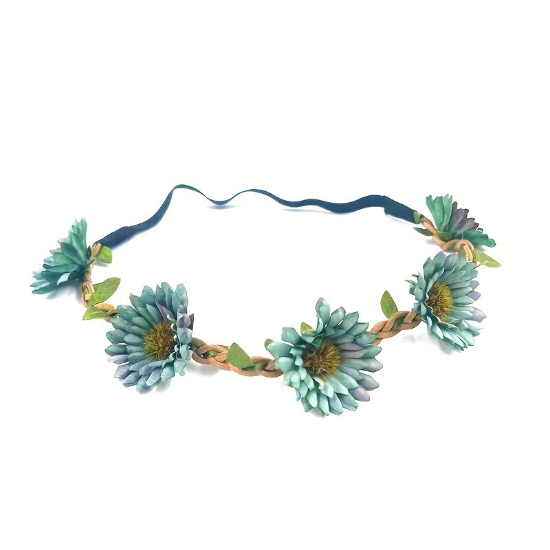 Sunflower Headband Simulation Flower Wreath Women's Hair Access