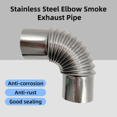 Stainless Steel Wood Stove Pipe Elbow 90 Degree 2-36 Inch Chimney Flue