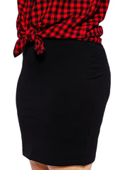 High Rise Slim Fit Stretch Skirt