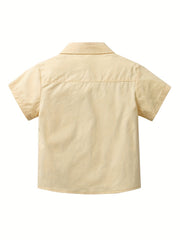 Boys Striped Short Sleeves Shirt For Summer Kids Clothes