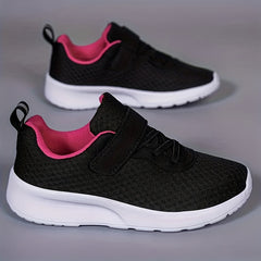 Girls Casual Low Top Mesh Sneakers - Lightweight Breathable Anti Slip Shoes