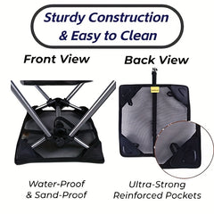 Portable Sand Cover Prevents Camping Chairs from Sinking