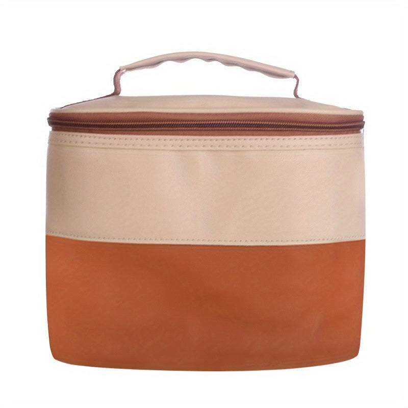 Leather Insulated Lunch Bag Reusable Lunch Box For Office Work School Picnic