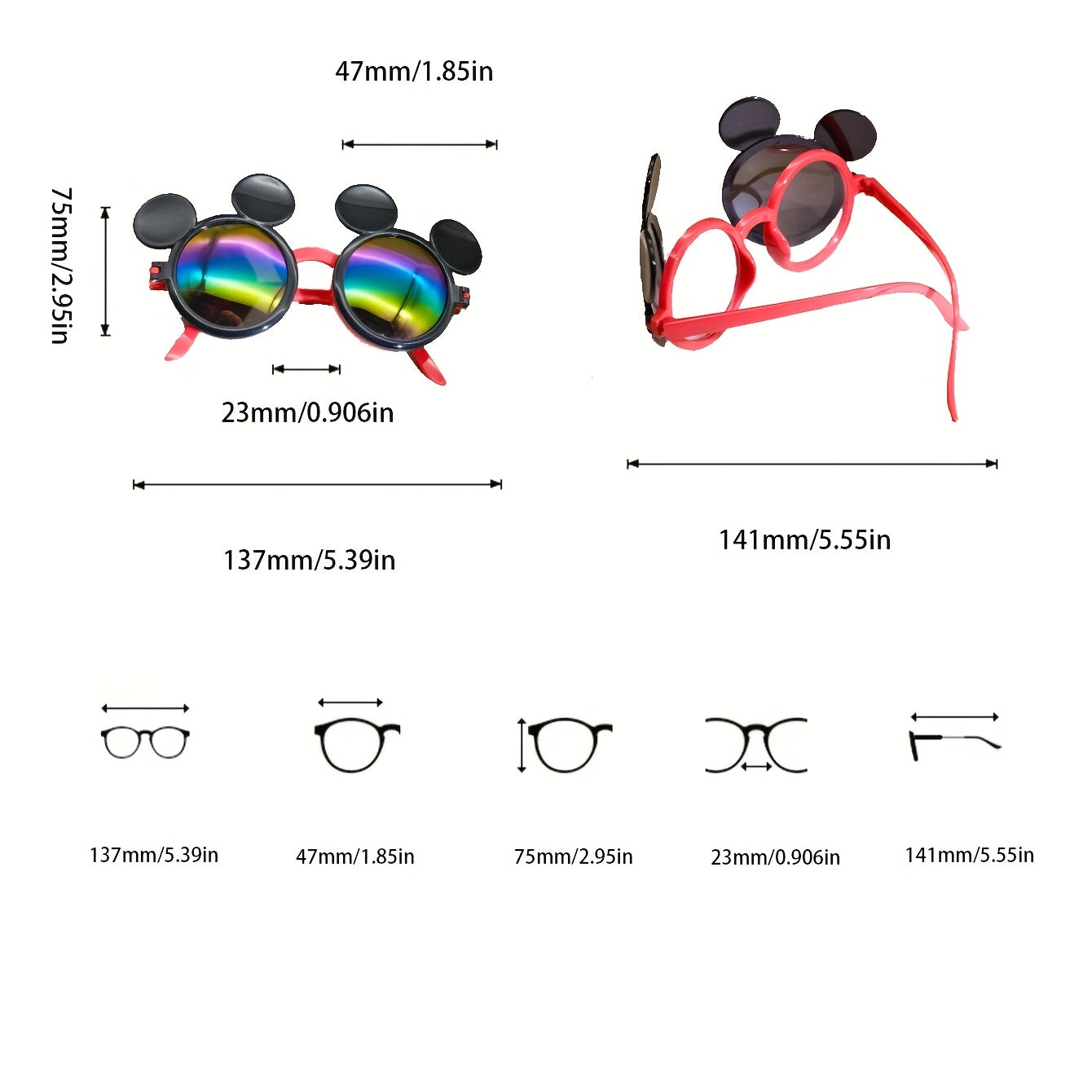 Kids Party Sunglasses Plastic Frame Outdoor Travel Supplies