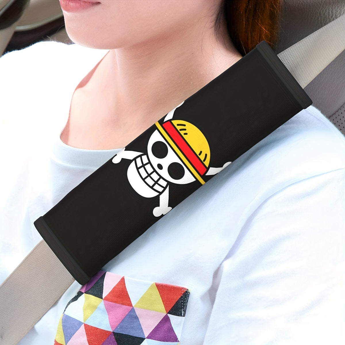 Anime Skull Car Seat Belt Cover Soft Safety Shoulder Pad