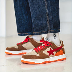Men's Star Pattern Skate Shoes Wear resistant Non Slip Casual Shoes