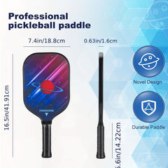 Carbon Fiber Pickleball Paddles Set of 2 Lightweight Rackets