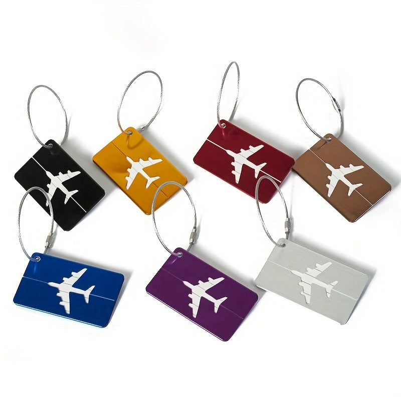 Metal Luggage Tag with Name ID Card & Steel Loop