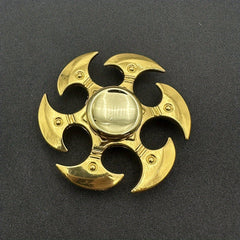 Golden Zinc Alloy Fidget Spinner for Relaxation & Focus