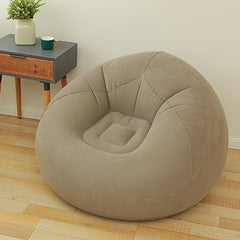 Plush Inflatable Sofa Flocking Foldable Recliner Casual Inflatable Sofa
