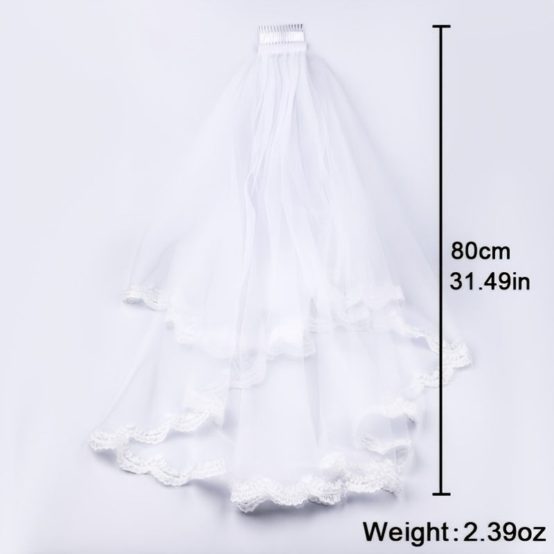 Lace Headdress Wedding Accessories Bride's Veil With Comb