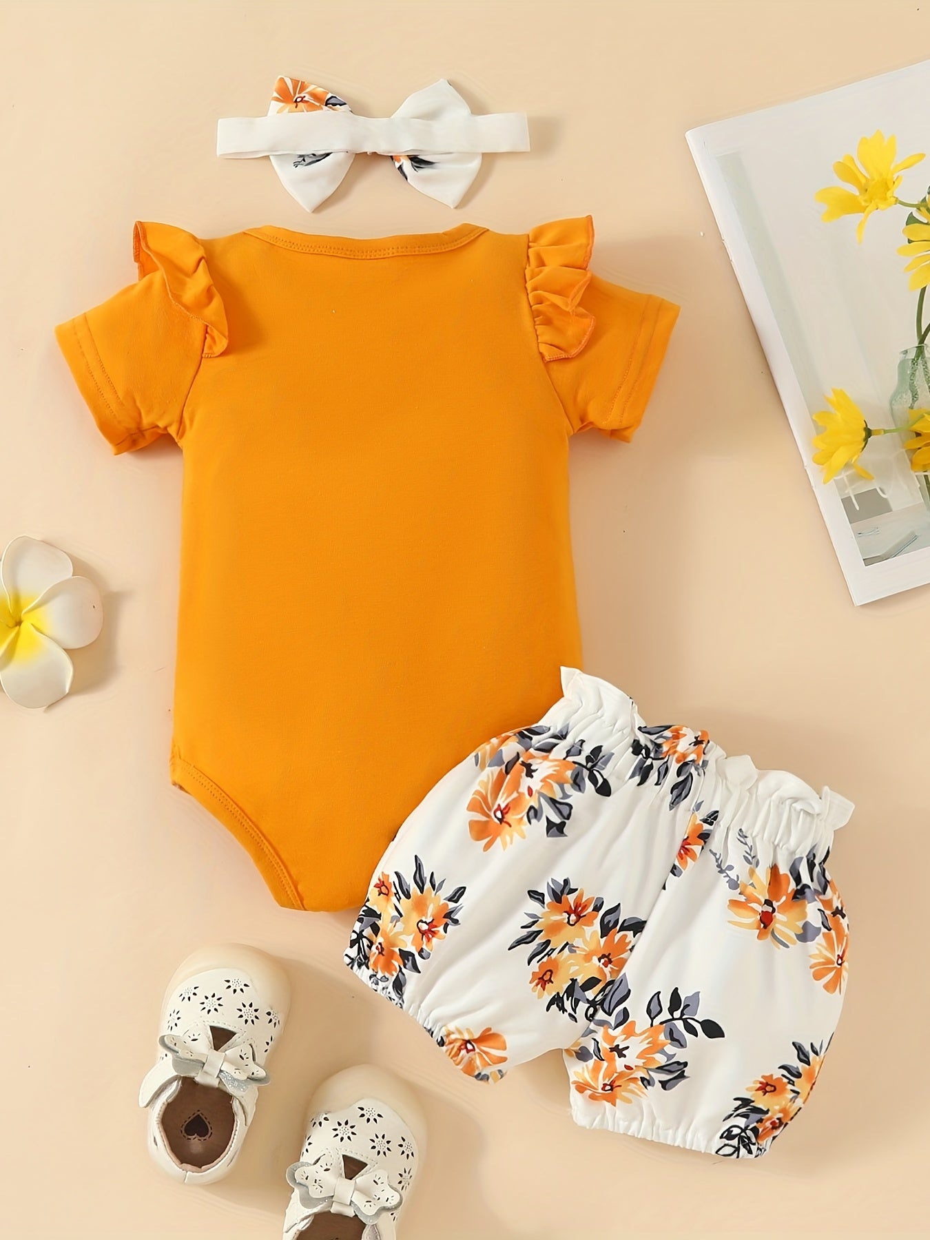 3pcs Baby Girls Auntie Is My Bestie Set