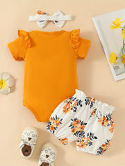 3pcs Baby Girls Auntie Is My Bestie Set