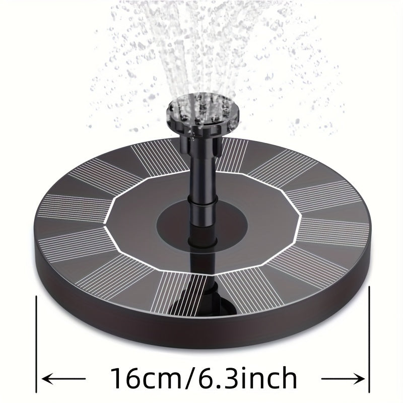 Solar Fountain Pump with 6 Nozzles - Ideal for Bird Baths, Ponds, Gardens