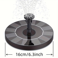 Solar Fountain Pump with 6 Nozzles - Ideal for Bird Baths, Ponds, Gardens