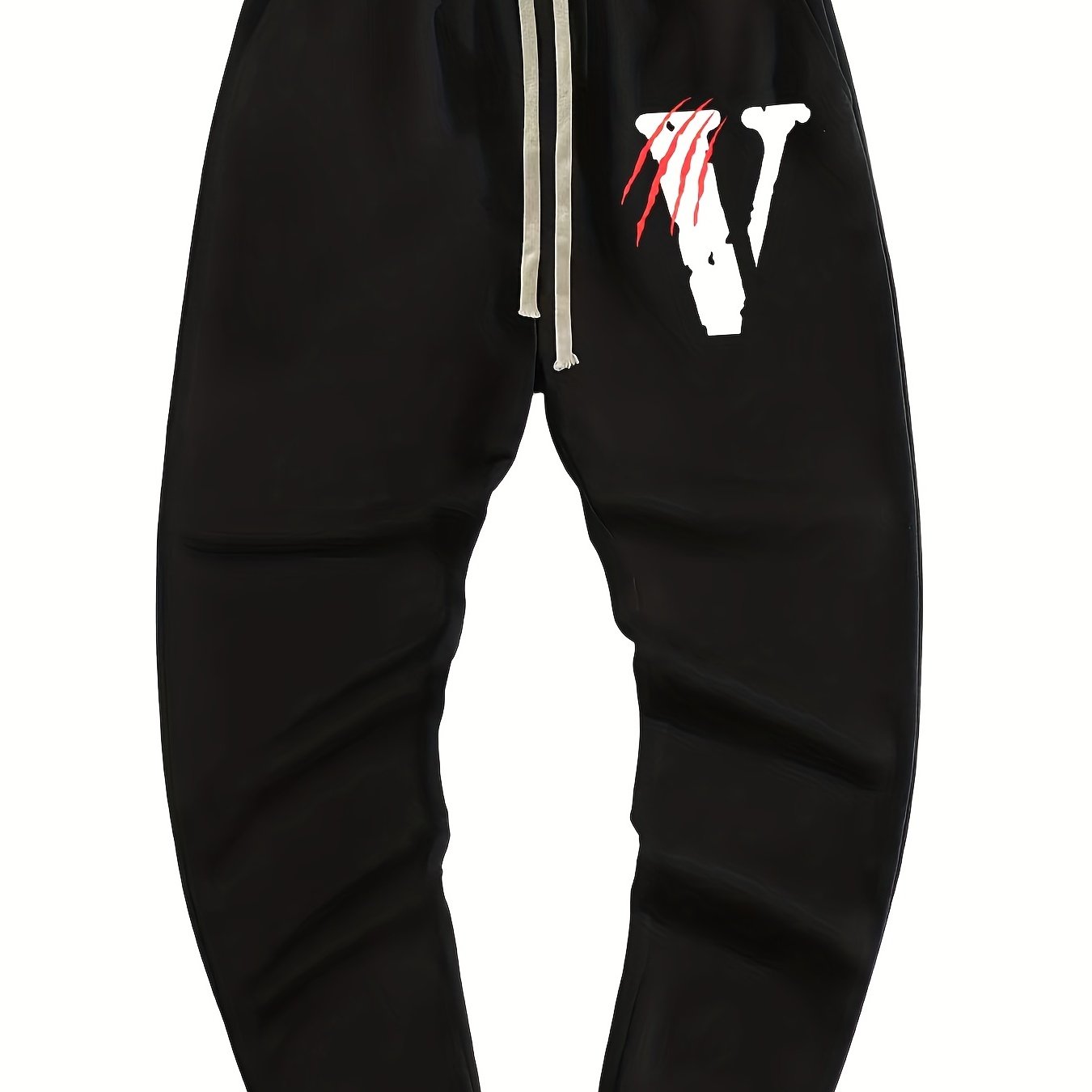 Men's Letter & Scratches Graphic Joggers Pants with Pockets