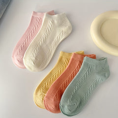 5 Pairs Soft & Comfy Low Cut Ankle Socks Women's Stockings