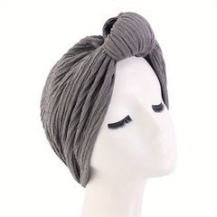 Solid Boho Bonnet Head Wrap Head Scarf Elastic Beanie Chemo Hats